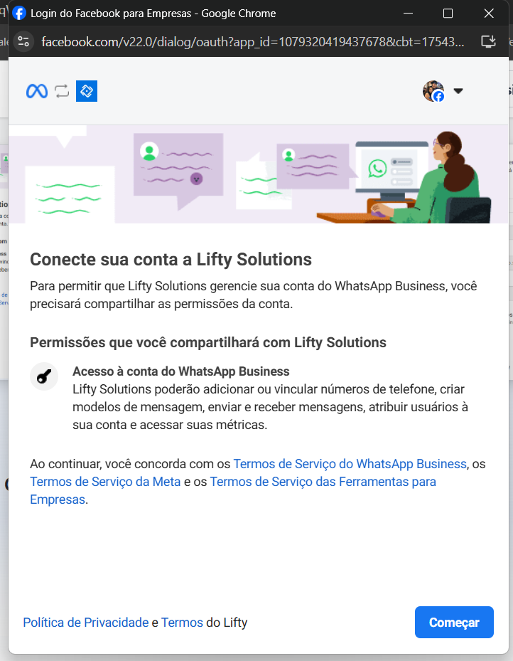 Modal Facebook