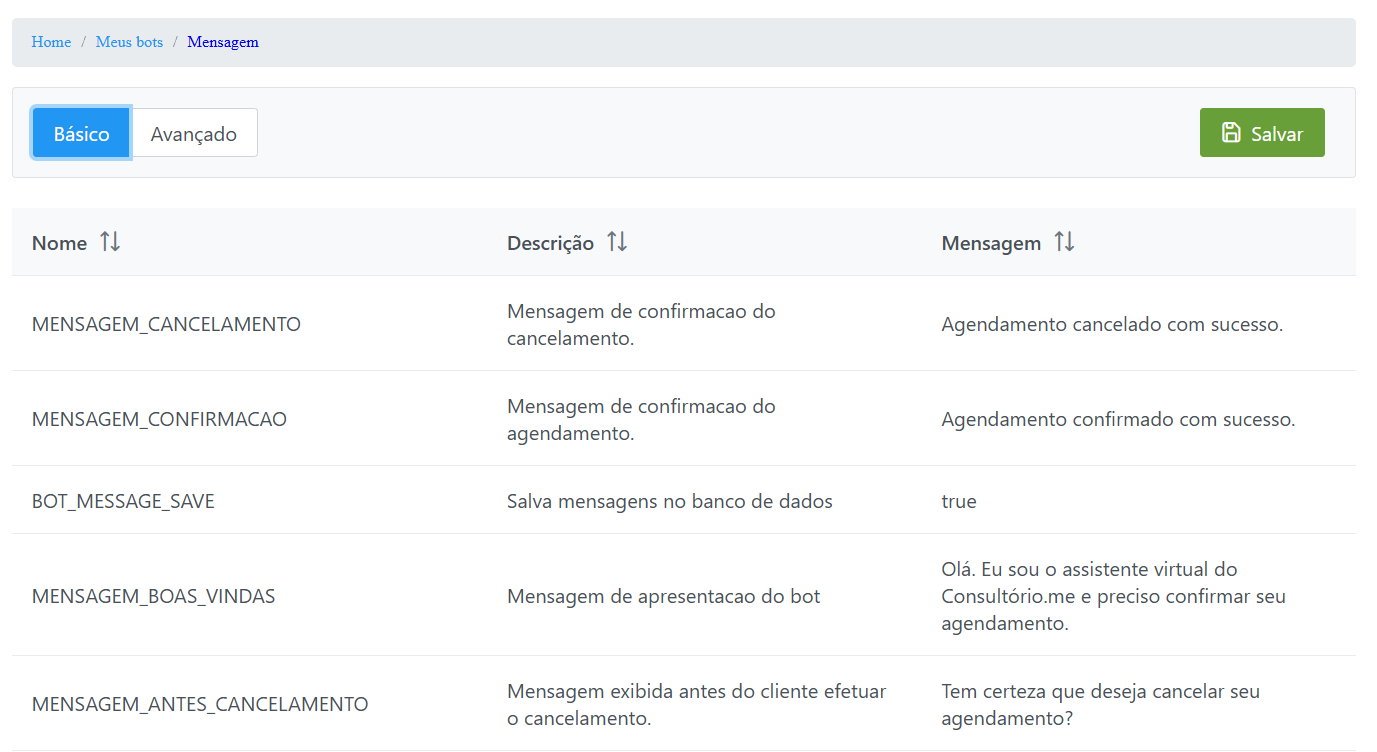 Configuração do Bot